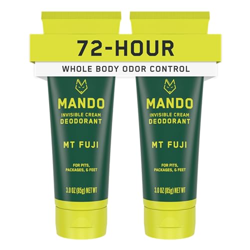 Mando Whole Body Deodorant For Men - Invisible Cream - 72 Hour Odor Control - Aluminum Free, Baking Soda Free, Skin Safe - 3 ounce (Pack of 2) - Mt Fuji — Beauty & Personal Care review
