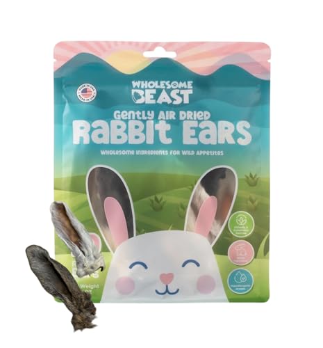 Air Dried Furry Rabbit Ears for Cats & Dogs, Whole Fur on Rabbit Ears Dog Treats, Rabbit Ears for Dogs, Single Ingredient Rabbit Treat for Dogs, Air Dried Rabbit Ears with Fur for Dogs (24 Count) — Pet Supplies review