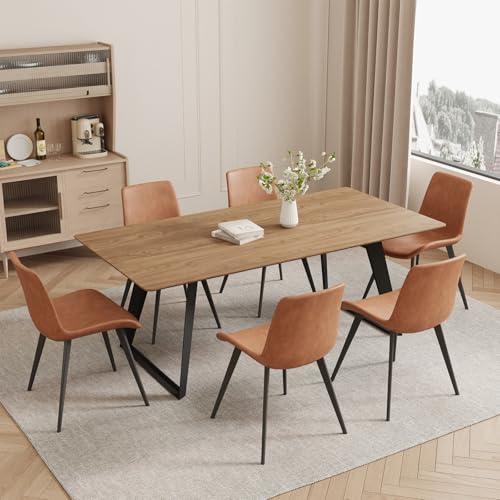 Tribesigns Modern Dining Table for 6-8, Wood Kitchen Table with Sturdy Metal Legs — TikTok Shop Feed review