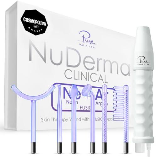 NuDerma Clinical High Frequency Wand with Fusion Neon-Argon Applicators Anti-Aging Anti-Acne by Pure Daily Care  Facial Beauty Instrument — TikTok Shop Feed review