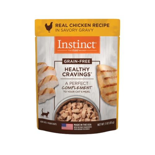 Instinct Healthy Cravings Grain Free Real Chicken Recipe Natural Wet Cat Food Topper by Nature's Variety, 3 Ounce (Pack of 24) — Pet Supplies review