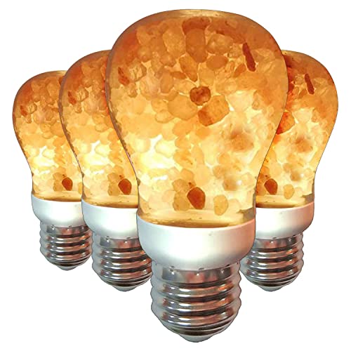 Himalayan Glow LED Light Bulb, Patent Design 60-Watt Equivalent, Warm Amber Glow, Salt Bulb Light, 4 Count — Home & Kitchen review