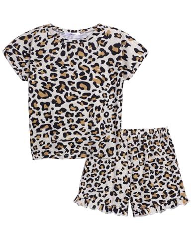 floral highland Cow Print Short sleeve kids pajamas & Baby Set — TikTok Shop Feed review