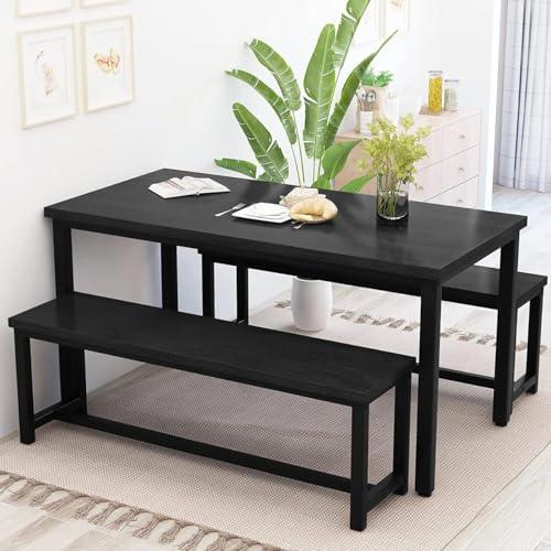 Recaceik Dining Table Set For 4 Dinner Table for 4 Kitchen and Dining Room Table Set with 2 Benches for Small Space Kitchen & Dining Furniture Stools — TikTok Shop Feed review