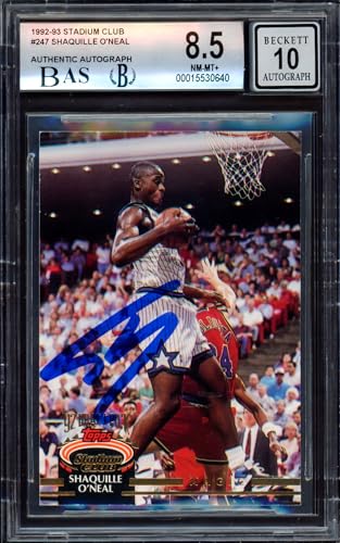 Shaquille "Shaq" O'Neal Autographed 1992-93 Stadium Club Rookie Card #247 BGS 8.5 Auto Grade Gem Mint 10 Beckett BAS #15530640 — Sports Collectibles review