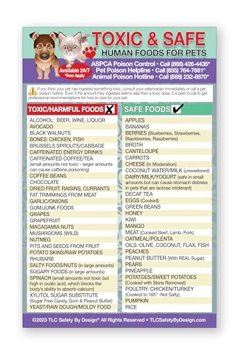 poster Pet Food Safety Chart - Toxic vs. Safe Human Foods for Dogs & Cats | Vital Feeding Guide Poster, New Pet Owner Gift & Veterinary Office Wall Art(Framed,16x24inch(40x60cm)) — Pet Supplies review