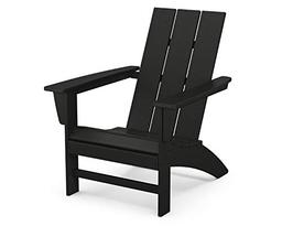 POLYWOOD Modern Adirondack Chair (Black)