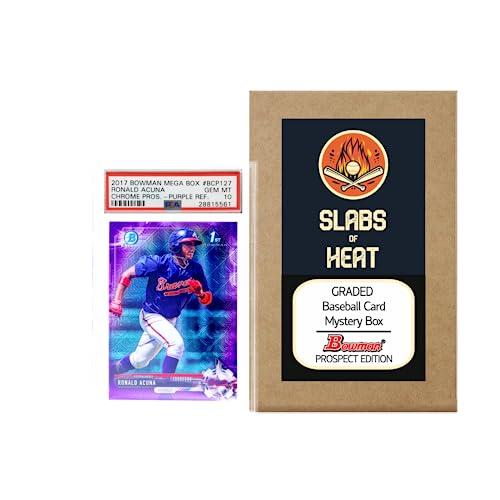 Graded Bowman Baseball Card Gift Box: Prospect Edition | ONE PSA/BGS Graded 10, 9.5 or 9 Card | Potential Autographs & Numbered Refractors | Ideal Gift for Collectors & Baseball Fans β Sports & Outdoors review