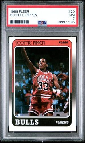 Graded 1988 Fleer Scottie Pippen #GOBULLSGO Rookie RC Basketball Card PSA 7 NM β Sports Cards review