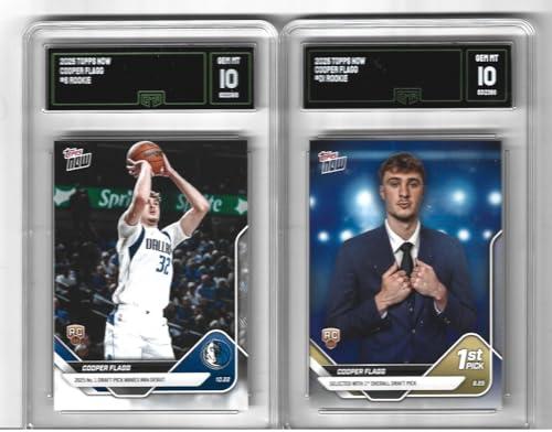 Graded Gem Mint 10 Cooper Flagg 2 Card Basketball Rookie Lot 2025 Debut and Draft Mavericks #1 Overall Draft Pick ! You Will Receive Both Cards Shown β Sports Cards review