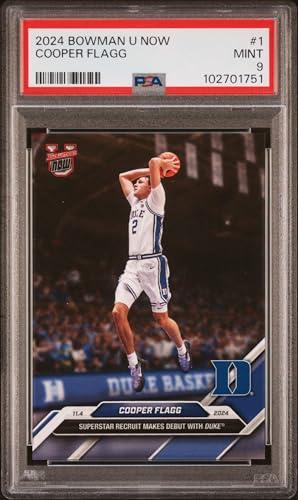 Graded 2024 Topps Bowman U Now Cooper Flagg #1 NCAA Debut Rookie RC Basketball Card PSA 9 Mint β Sports Cards review