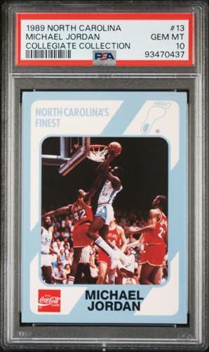 Graded 1989 North Carolina Collegiate Collection Michael Jordan #13 Basketball Card PSA 10 Gem Mint β Sports Cards review