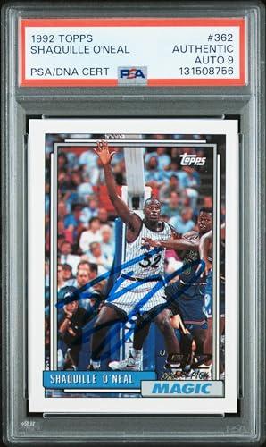 Graded 1992-93 Topps Shaquille O'Neal #362 Rookie RC Basketball Card PSA 9 Auto Grade Mint β Collectibles & Fine Art review
